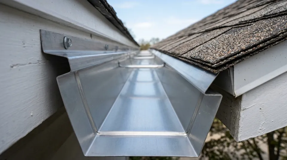 After gutter cleaning - 100% Hand Scooped, Bagged Away & Free Flowing